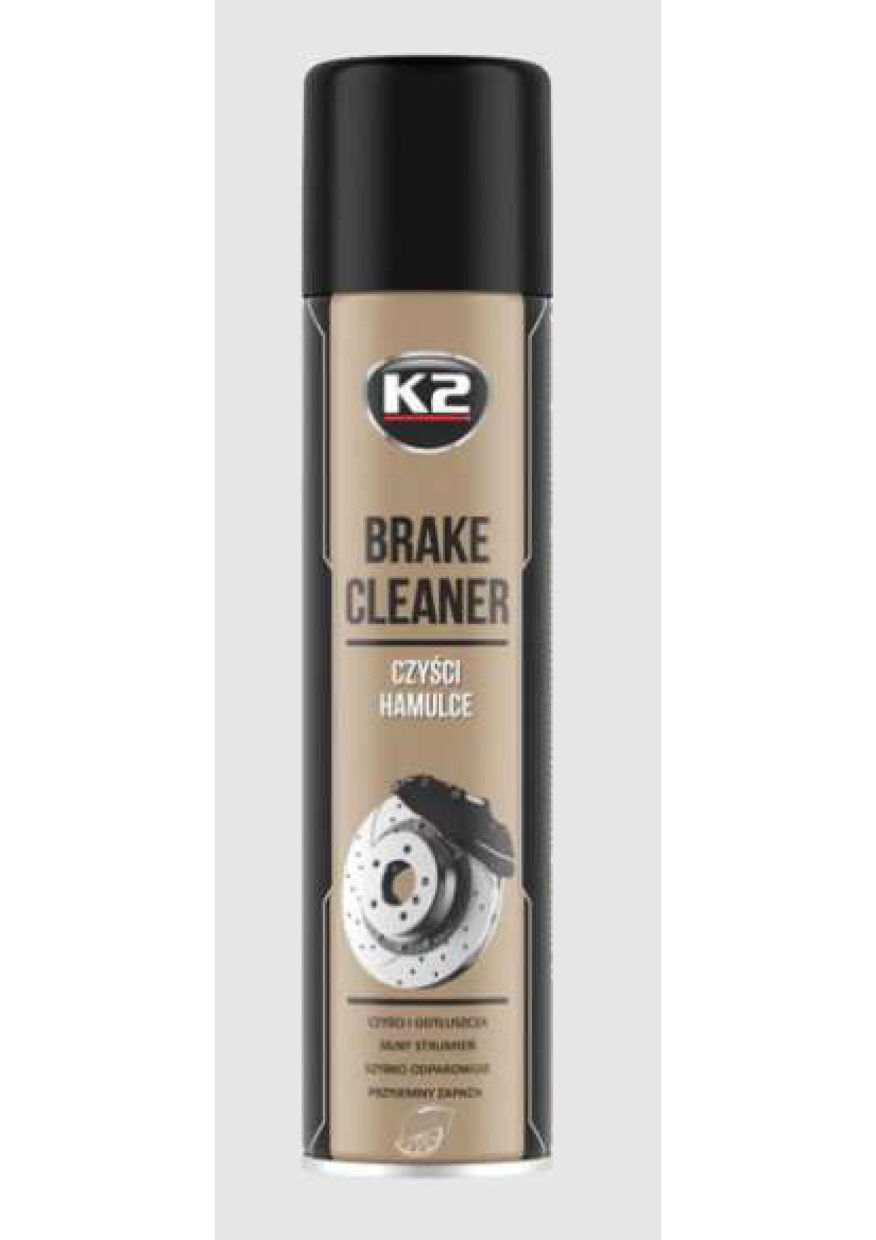 Мастило аерозольне для очищення гальм та частин гальмівної системи /K2 PRO BRAKE CLEANER 600ML